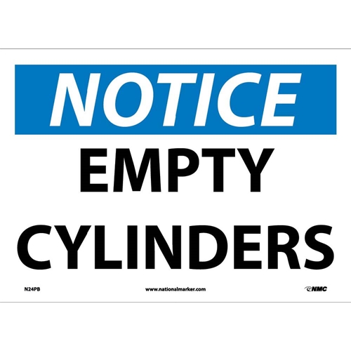 Notice Empty Cylinders Sign (N24PB)