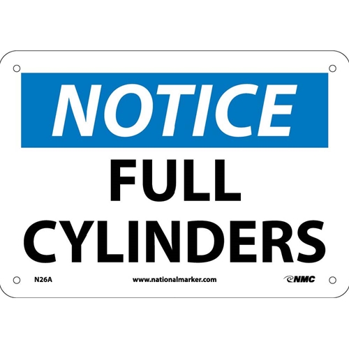 Notice Full Cylinders Sign (N26A)