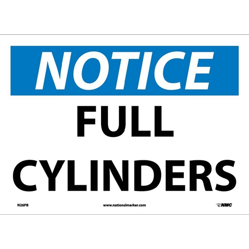 Notice Full Cylinders Sign (N26PB)