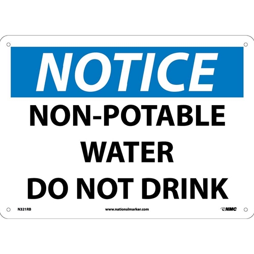 Notice Non-Potable Water Do Not Drink Sign (N321RB)