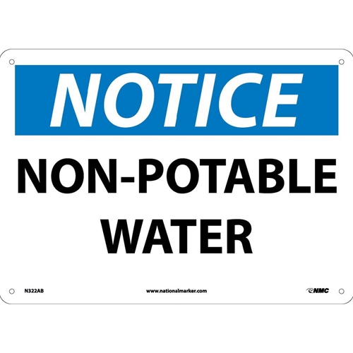 Notice Non-Potable Water Sign (N322AB)