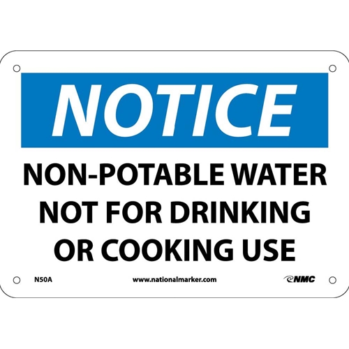 Notice Non-Potable Water Sign (N50A)