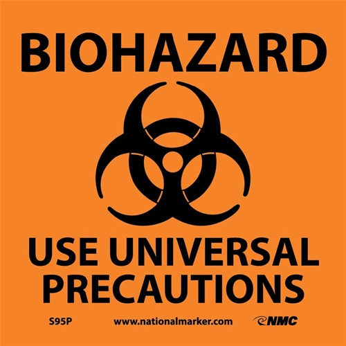 Biohazard Use Universal Precautions Sign (S95P)