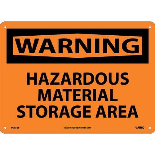 Warning Hazardous Material Storage Area Sign (W285EB)