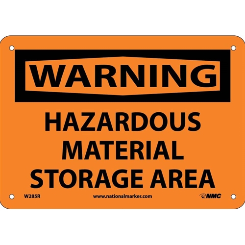 Warning Hazardous Material Storage Area Sign (W285R)