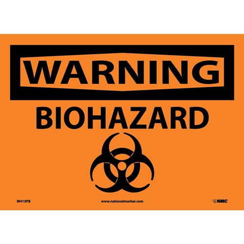 Warning Biohazard Sign (W413PB)