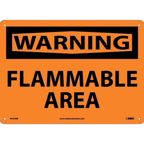 Warning Flammable Area Sign (W423RB)