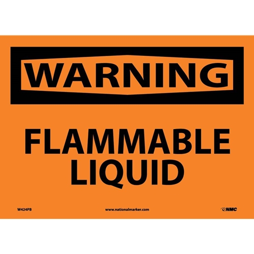 Warning Flammable Area Sign (W424PB)