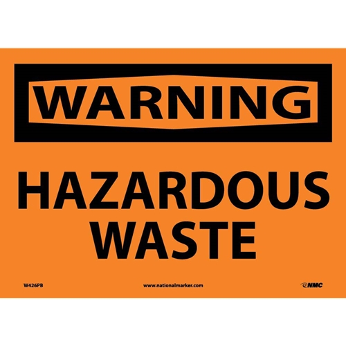 Warning Hazardous Waste Sign (W426PB)