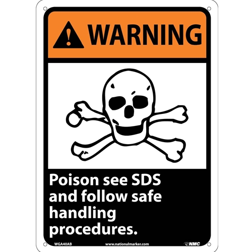 Warning Poison Follow Safety Procedures Sign (WGA40AB)