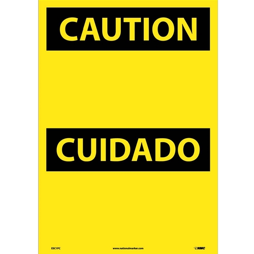 Caution Sign - Bilingual (ESC1PC)