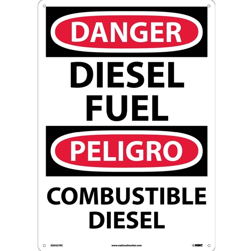 Danger Diesel Fuel Sign - Bilingual (ESD427RC)