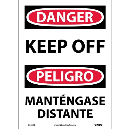 Danger Keep Off - Bilingual Sign (ESD450PB)