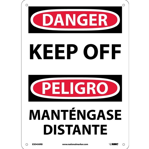 Danger Keep Off - Bilingual Sign (ESD450RB)