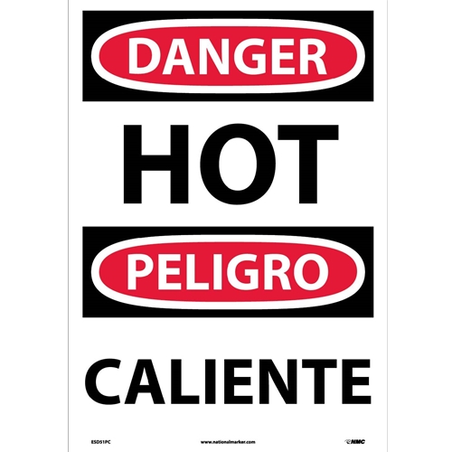 Danger Hot Sign - Bilingual (ESD51PC)