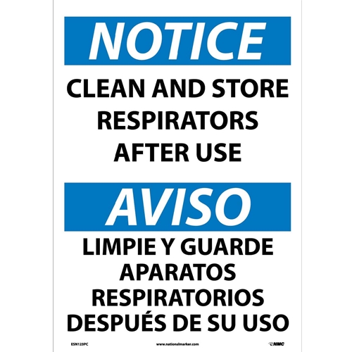 Notice Ppe Safety Sign - Bilingual (ESN123PC)