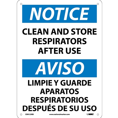 Notice Ppe Safety Sign - Bilingual (ESN123RB)