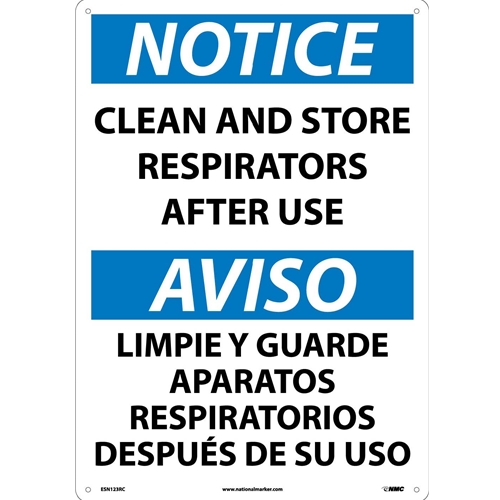 Notice Ppe Safety Sign - Bilingual (ESN123RC)