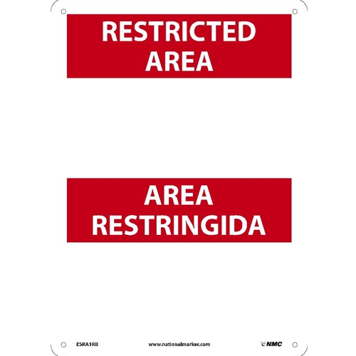 Restricted Area Sign - Bilingual (ESRA1RB)