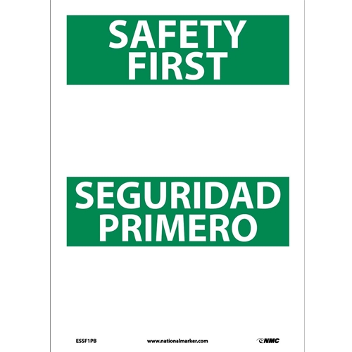 Safety First Sign - Bilingual (ESSF1PB)