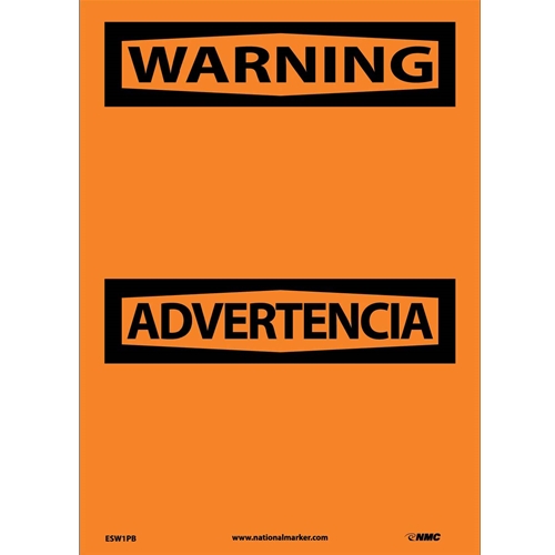 Warning Sign - Bilingual (ESW1PB)