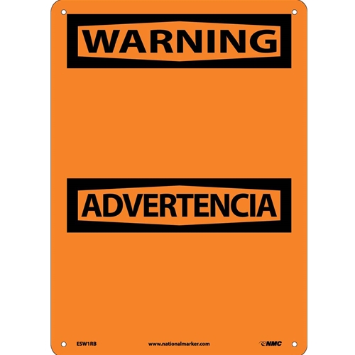 Warning Sign - Bilingual (ESW1RB)