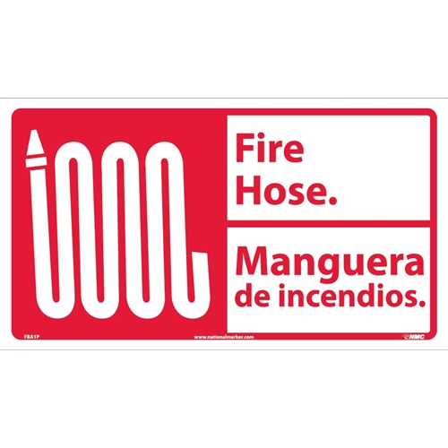 Fire Hose Sign - Bilingual (FBA1P)