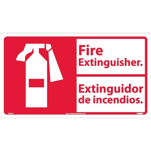 Fire Extinguisher Sign - Bilingual (FBA3P)