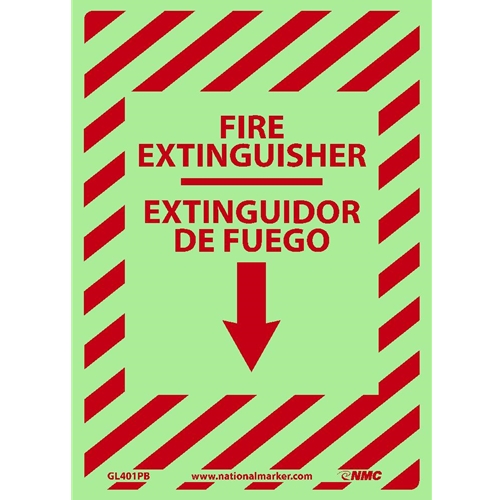 Fire Extinguisher Sign - Bilingual (GL401PB)