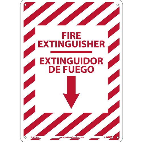 Fire Extinguisher Sign - Bilingual (GL401RB)