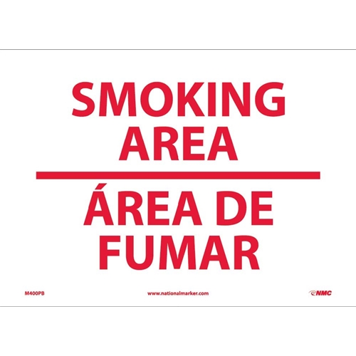 Smoking Area Sign - Bilingual (M400PB)