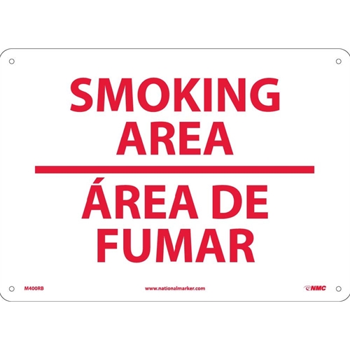 Smoking Area Sign - Bilingual (M400RB)