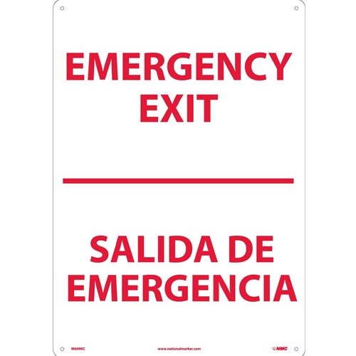 Emergency Exit Sign - Bilingual (M699RC)