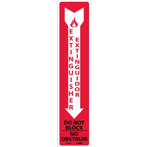 Extinguisher Do Not Block Sign - Bilingual (M723P)