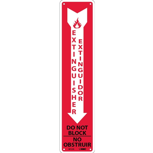 Extinguisher Do Not Block Sign - Bilingual (M723R)