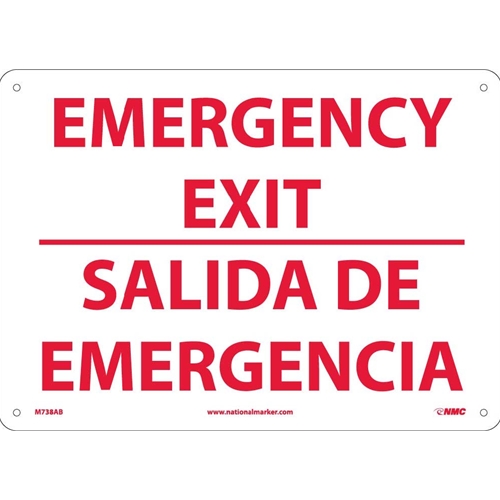 Emergency Exit Sign - Bilingual (M738AB)