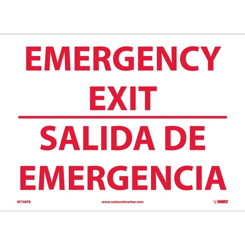 Emergency Exit Sign - Bilingual (M738PB)