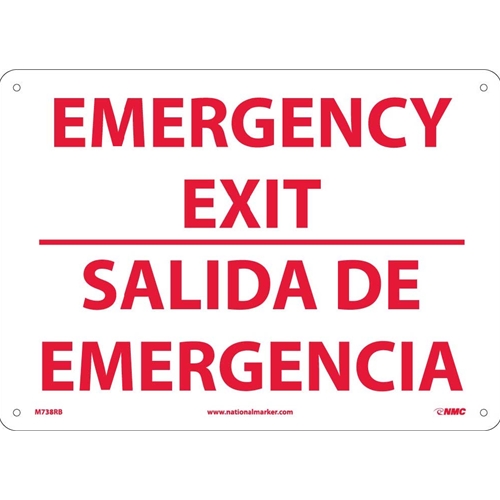 Emergency Exit Sign - Bilingual (M738RB)