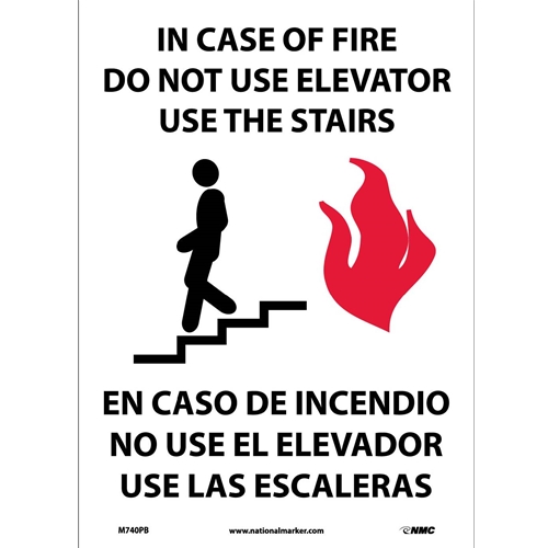 Do Not Use Elevator Sign - Bilingual (M740PB)