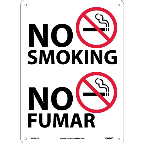 No Smoking Sign - Bilingual (M749AB)