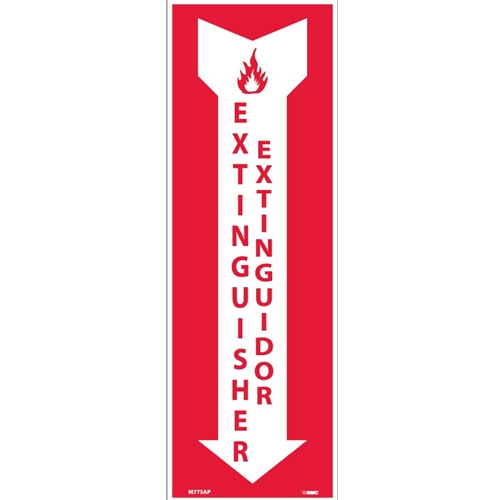 Fire Extinguisher Bilingual Label (M775AP)