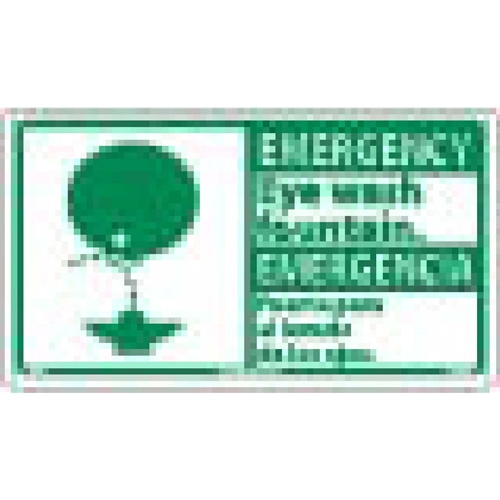 Emergency Eye Wash Fountain Sign - Bilingual (SFA5R)