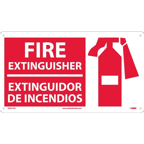 Fire Extinguisher Bilingual Sign (SPSA121R)