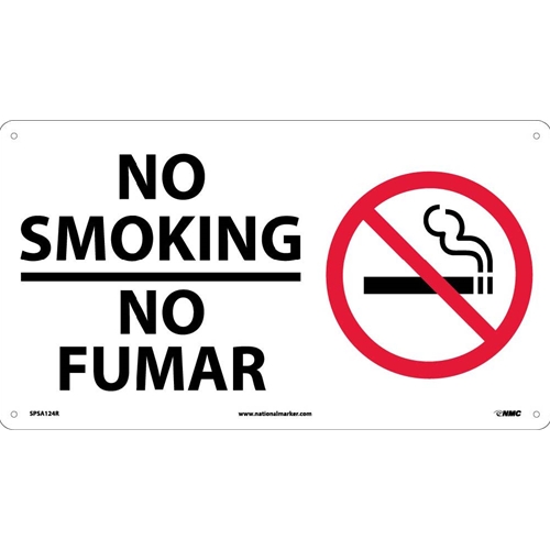 No Smoking Sign - Bilingual (SPSA124R)