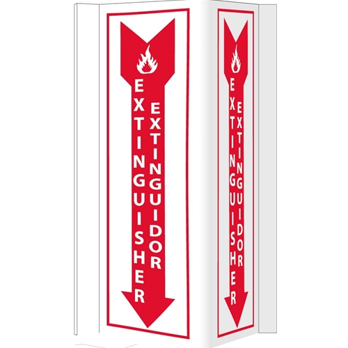 Extinguisher Sign - Bilingual (VS44W)