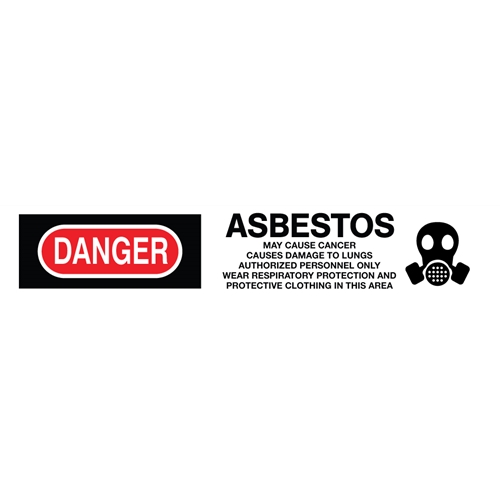 Osha Danger Asbestos May Cause Cancer Printed Barricade Tape (PT51)