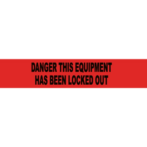 Tape, Barricade, Danger This Equipment Has Been Locked Out 3 Mil (PT56)