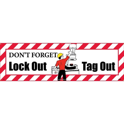 Don'T Forget Lockout Tagout Banner (BT21)