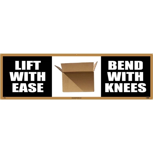 Lift With Ease Bend With Knees Banner (BT26)
