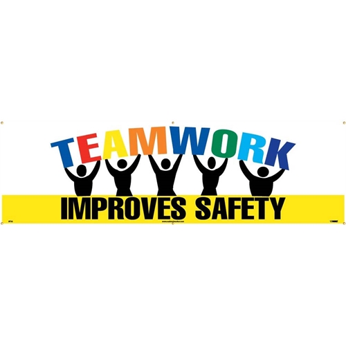 Teamwork Improves Safety Banner (BT32)